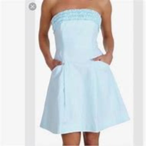 Lilly Pulitzer Shorely Blue Lucky Seersucker Ferra Dress. Sz. 8
